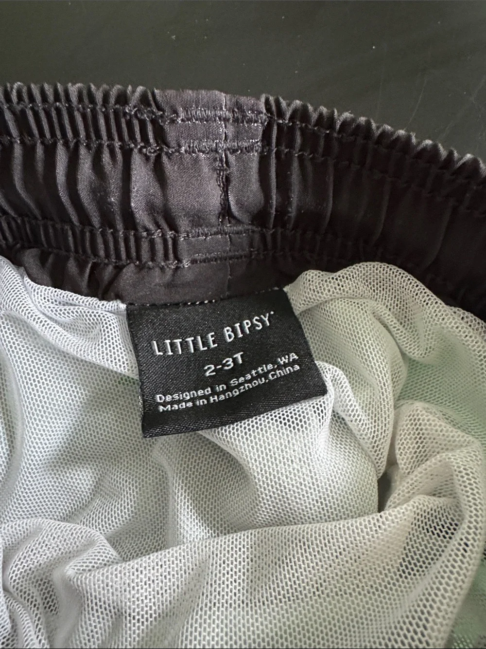 Little Bipsy Green and Purple Colorblock Kids Swim Trunks